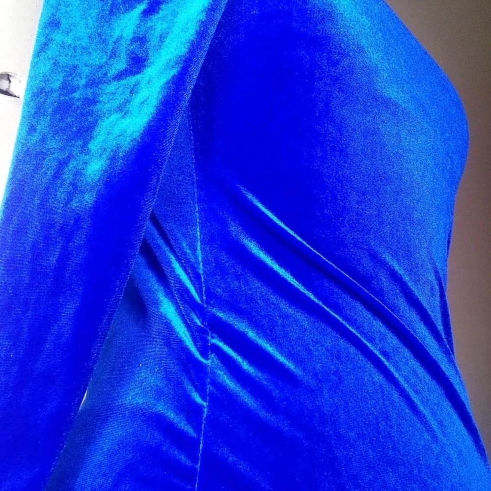 ROYAL BLUE SHEIN SWEATER DRESS - Picture 4 of 12